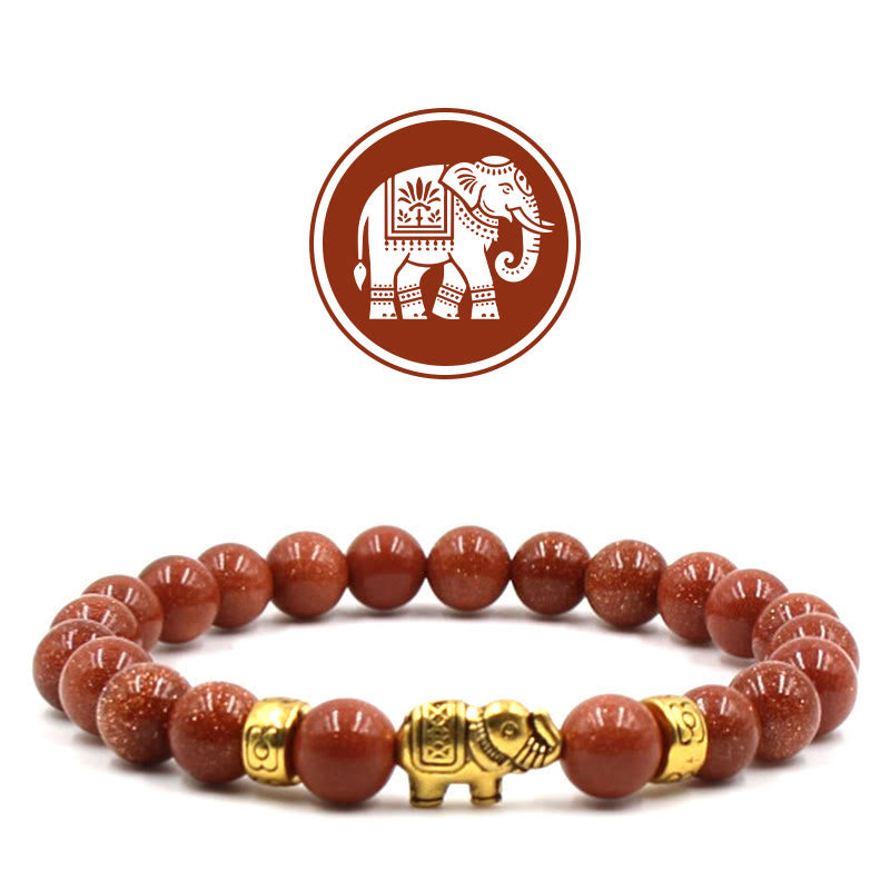 Olivenorma Auspicious Elephant Fortune Gemstone Bracelet - Sandstone - image 2