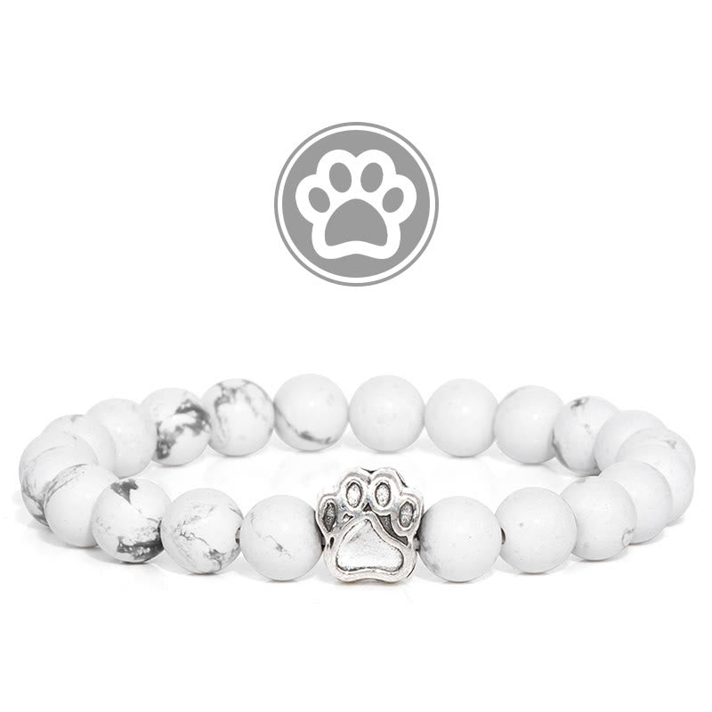 Olivenorma Furry Blessing Paw Gemstone Bracelet - Howlite - image 2