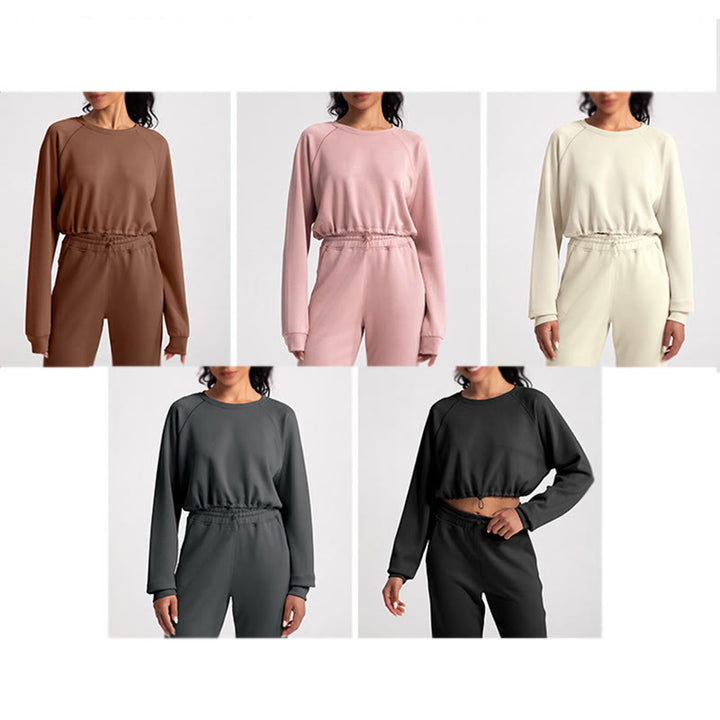 Olivenorma Soft Long Sleeve Crewneck Yoga Tops Workout Casual Pullover Sweatshirt - image 16