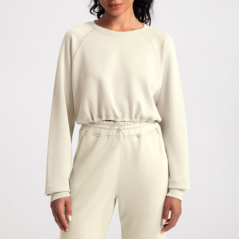 Olivenorma Soft Long Sleeve Crewneck Yoga Tops Workout Casual Pullover Sweatshirt - image 7