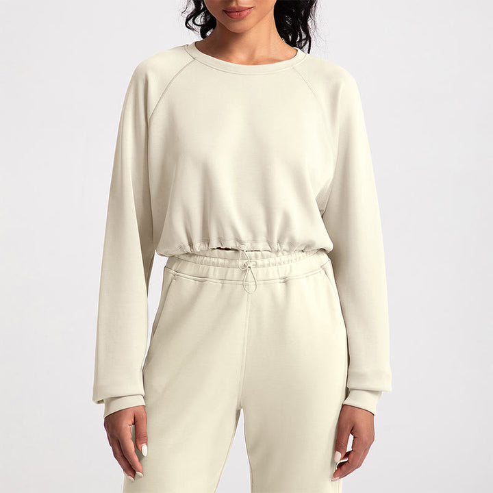 Olivenorma Soft Long Sleeve Crewneck Yoga Tops Workout Casual Pullover Sweatshirt - image 7