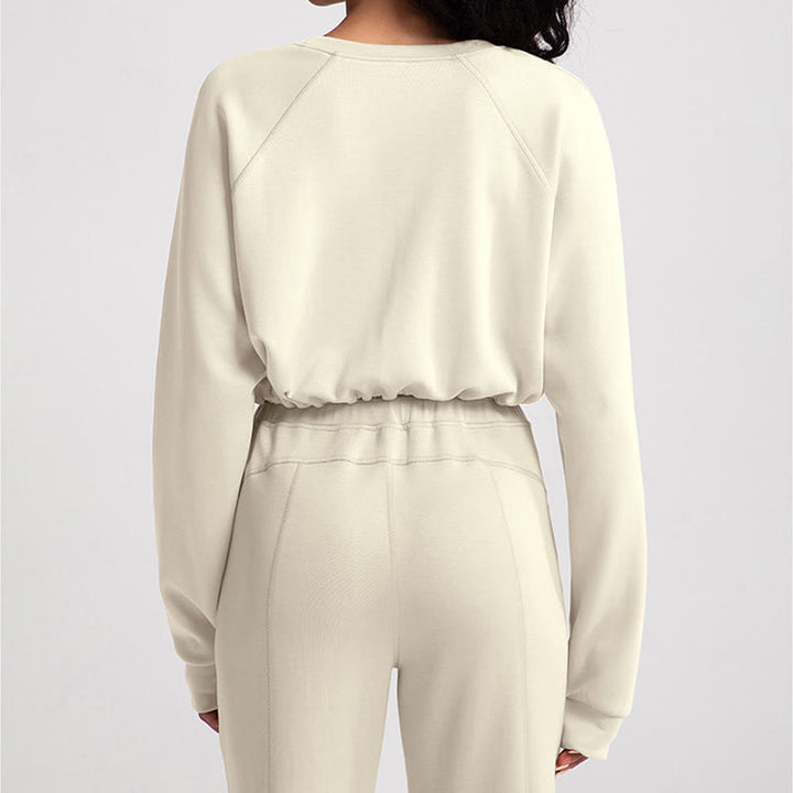 Olivenorma Soft Long Sleeve Crewneck Yoga Tops Workout Casual Pullover Sweatshirt - image 8