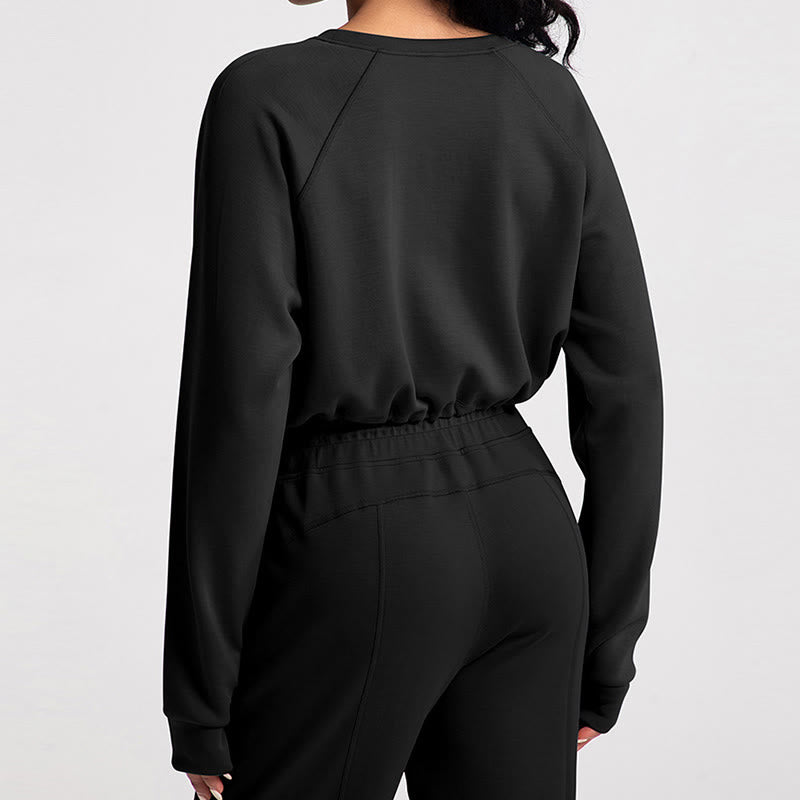 Olivenorma Soft Long Sleeve Crewneck Yoga Tops Workout Casual Pullover Sweatshirt - image 13