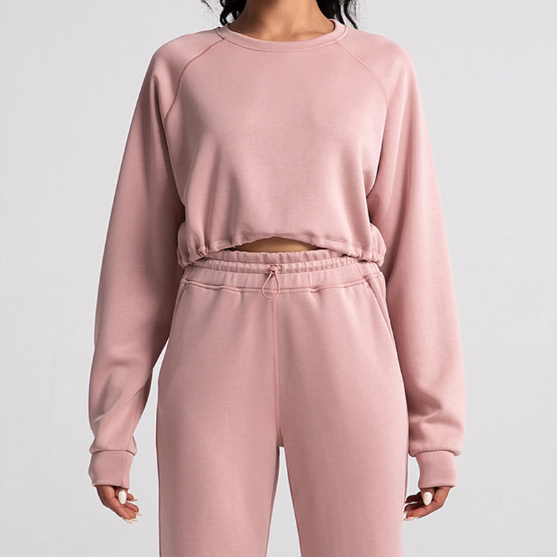 Olivenorma Soft Long Sleeve Crewneck Yoga Tops Workout Casual Pullover Sweatshirt - image 1