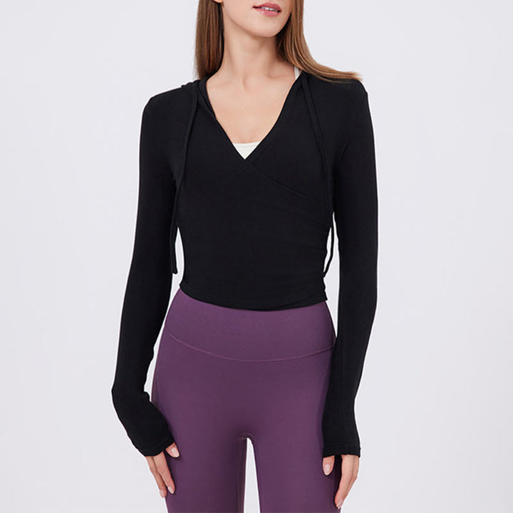 Olivenorma Long Sleeve Crop Tops Breathable Workout Yoga Hoodies - image 10