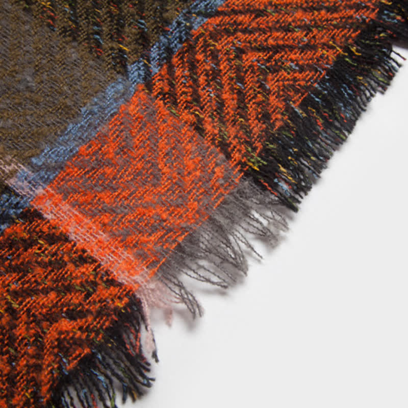 Olivenorma Cozy Herringbone Pullover Poncho Shawl - image 11