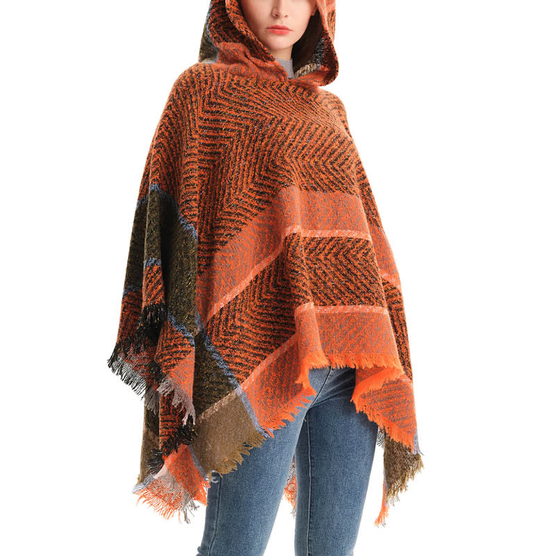 Olivenorma Cozy Herringbone Pullover Poncho Shawl - image 2