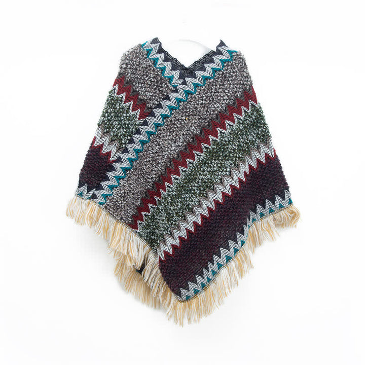 Olivenorma Boho Chic Fringe Wrap Shawl - Brown - image 8