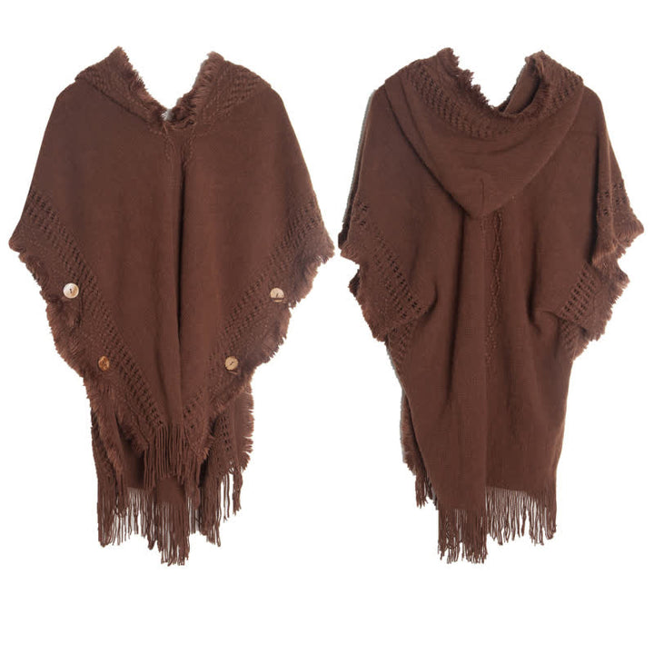Olivenorma Fuzzy Ivory Acrylic Cardigan Shawl - Brown - image 17