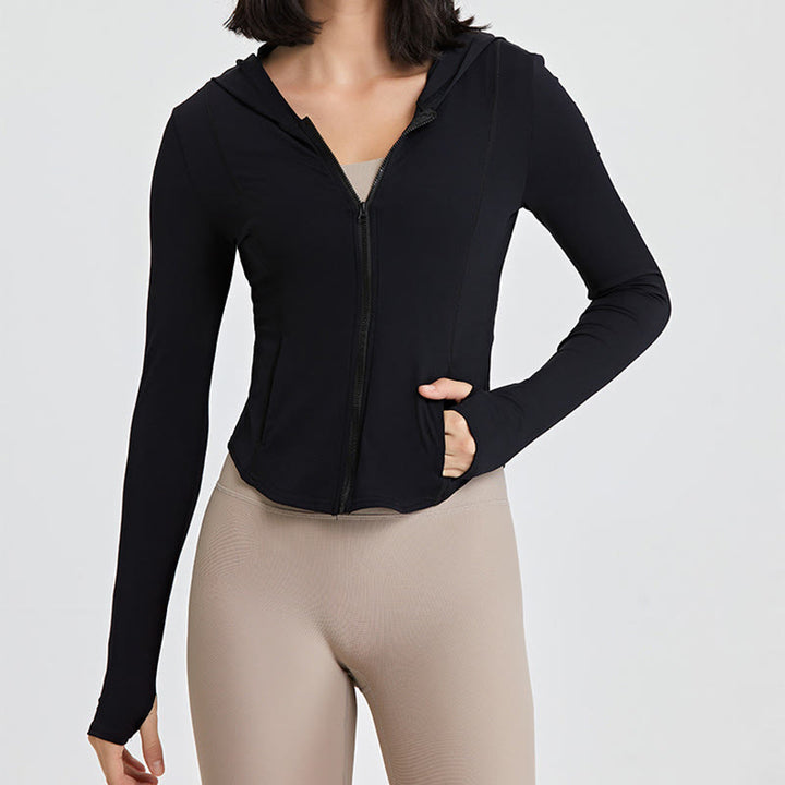 Olivenorma Long Sleeve Workout Tops Zip Up Yoga Tops Hoodies Jacket - image 5
