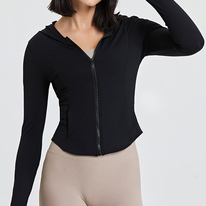 Olivenorma Long Sleeve Workout Tops Zip Up Yoga Tops Hoodies Jacket - image 6