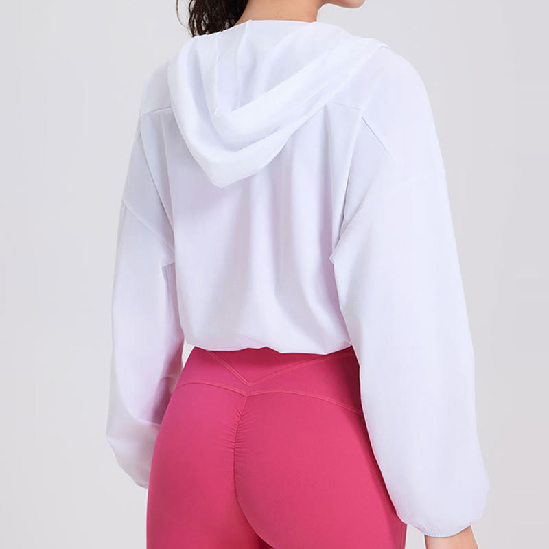 Olivenorma Women's Sun Protection Zip Up Athletic Hoodies Yoga Workout Tops - image 5