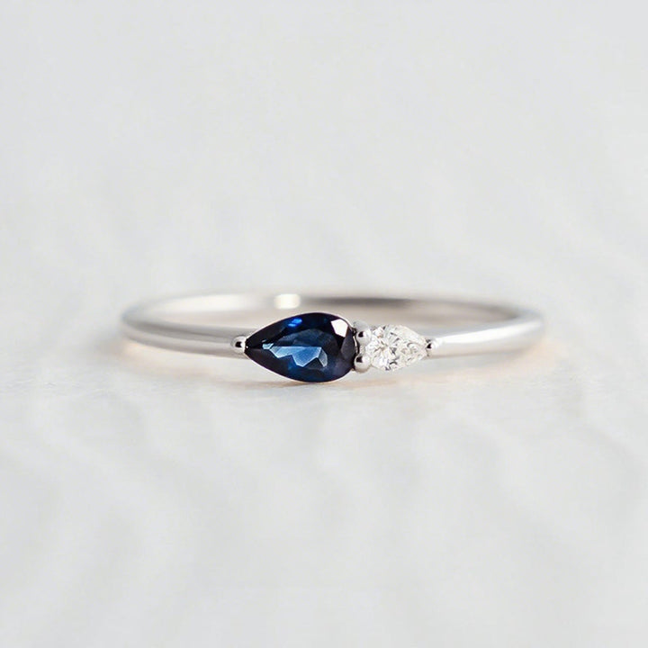 Olivenorma "Blue Horizon" Serenity Sapphire Silver Ring - Silver-Color - US 9 - image 5