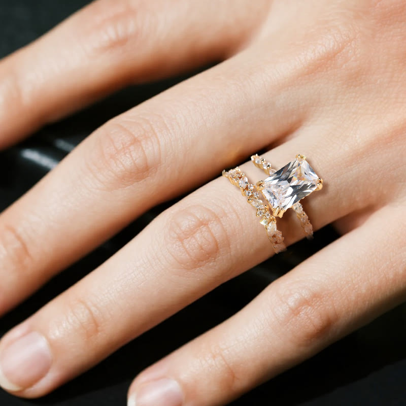 FREE Today: Sun-Kissed Embrace Moissanite Duo Ring - image 1