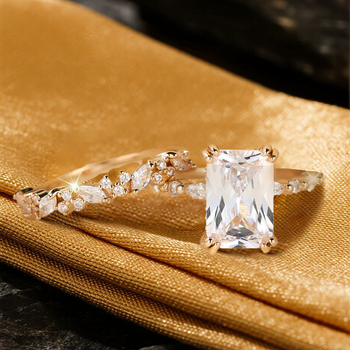 FREE Today: Sun-Kissed Embrace Moissanite Duo Ring - US 10 - image 0