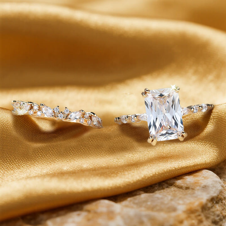 Olivenorma Sun-Kissed Embrace Moissanite Duo Ring - image 4