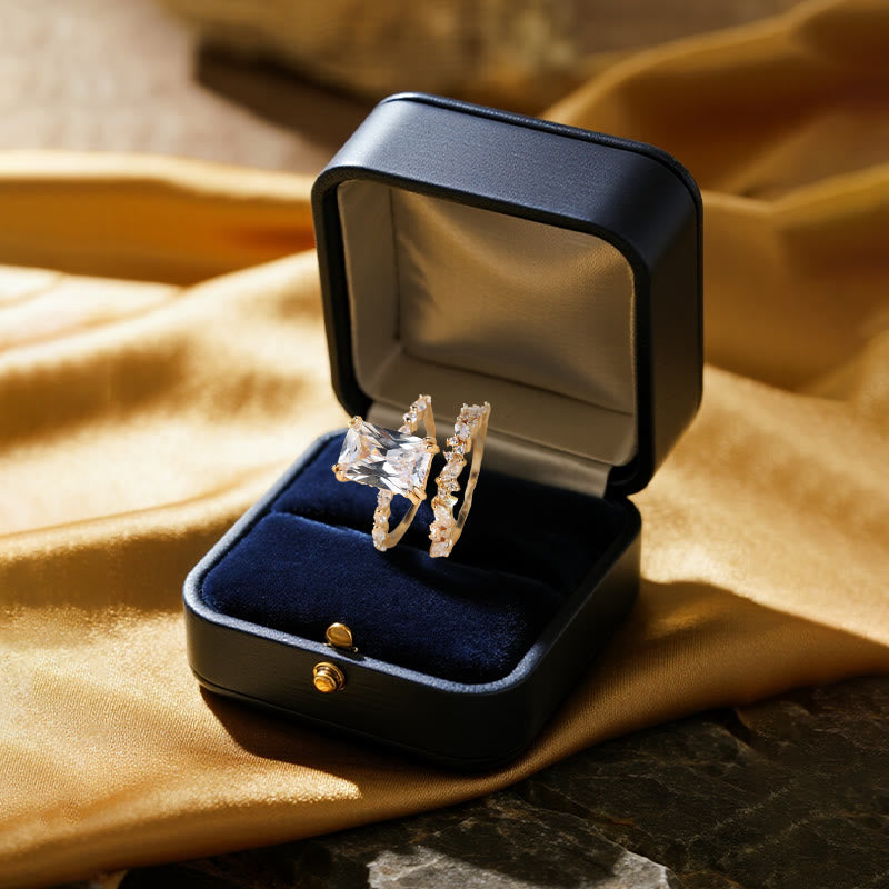 Olivenorma Sun-Kissed Embrace Moissanite Duo Ring - image 3
