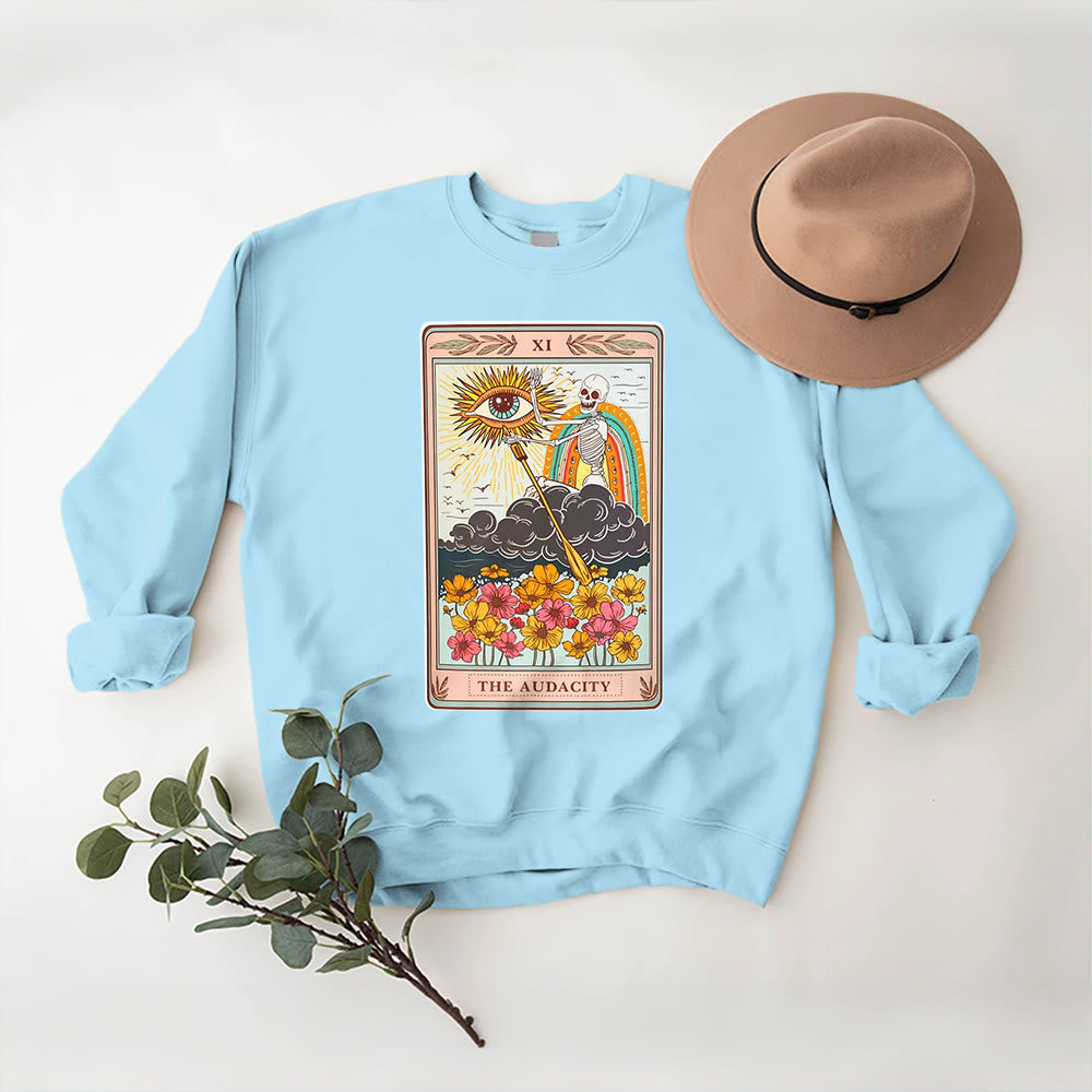 Olivenorma THE AUDACITY Skull Tarot Card Unisex Crewneck Pullover Sweatshirt - image 16