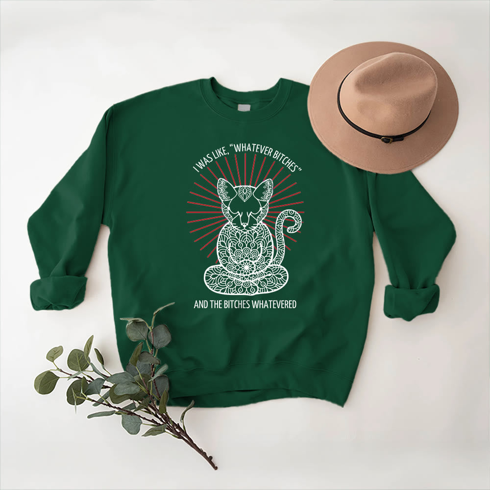 Olivenorma WHATEVER BIT*HES Meditation Inspiritual Long Sleeve Crewneck Sweatshirt - image 14