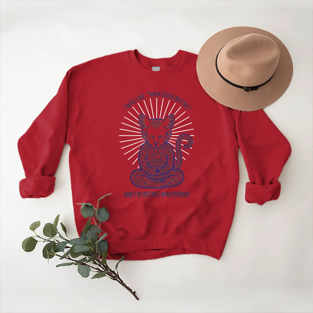 Olivenorma WHATEVER BIT*HES Meditation Inspiritual Long Sleeve Crewneck Sweatshirt - image 12