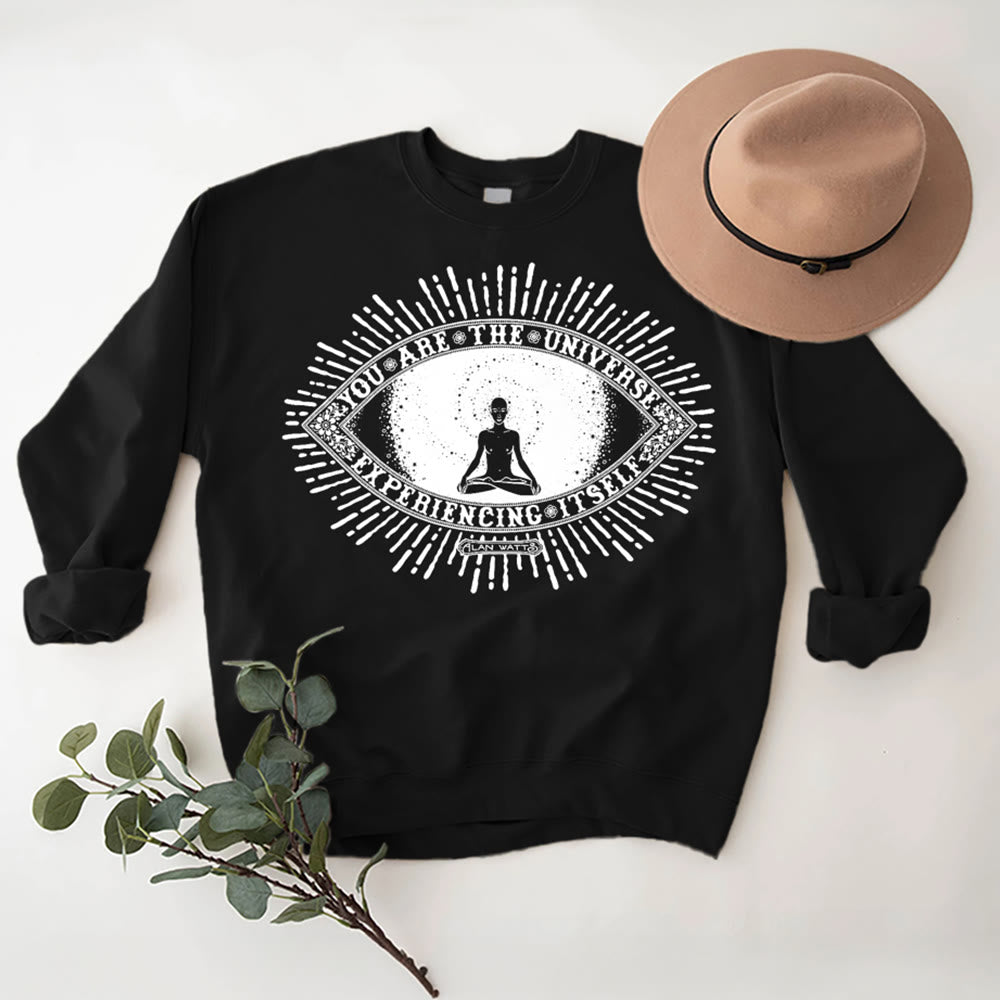 Olivenorma YOU ARE THE UNIVERSE... Motto Inspiritual Fleece Sweatshirt - image 6