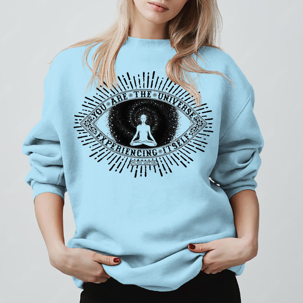 Olivenorma YOU ARE THE UNIVERSE... Motto Inspiritual Fleece Sweatshirt - Blue - 2XL - image 15