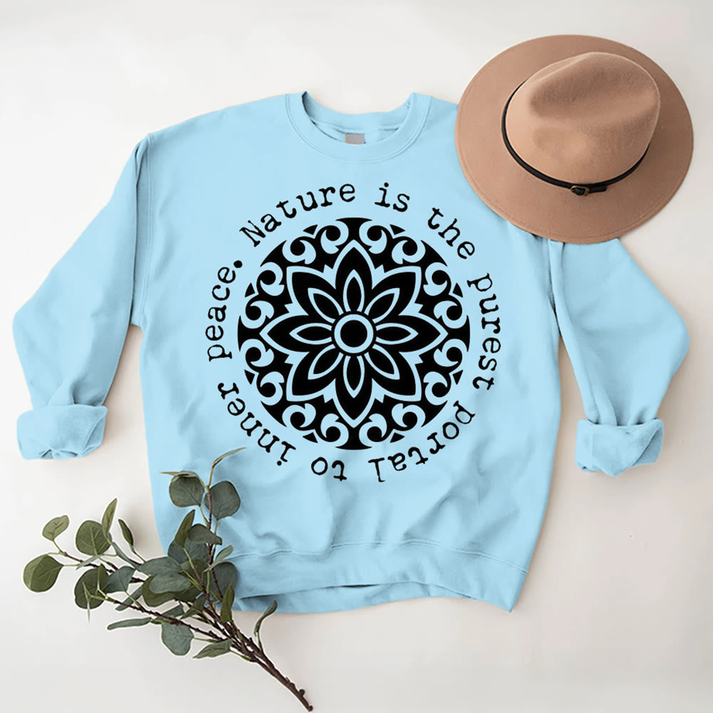 Olivenorma NATURE IS THE PUREST PORTAL TO INNER PEACE Fleece Inspiritual Sweatshirt - image 16