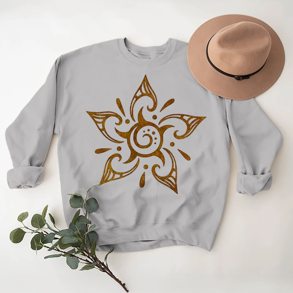 Olivenorma Tribal Mystical Spiritual Growth Floral Fleece Pullover Sweatshirt - image 8