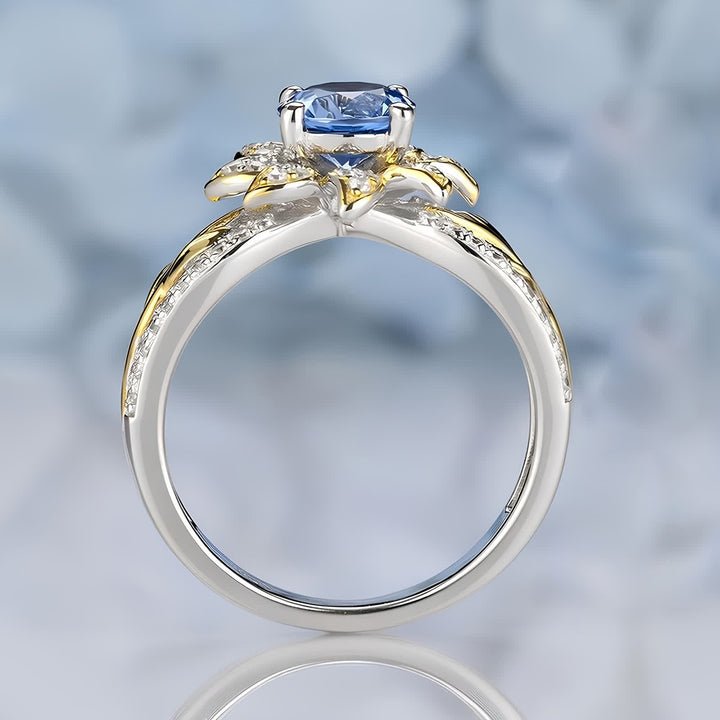 FREE Today: Sunflower Glory: Gilded Blue Zircon Ring of Light - image 3