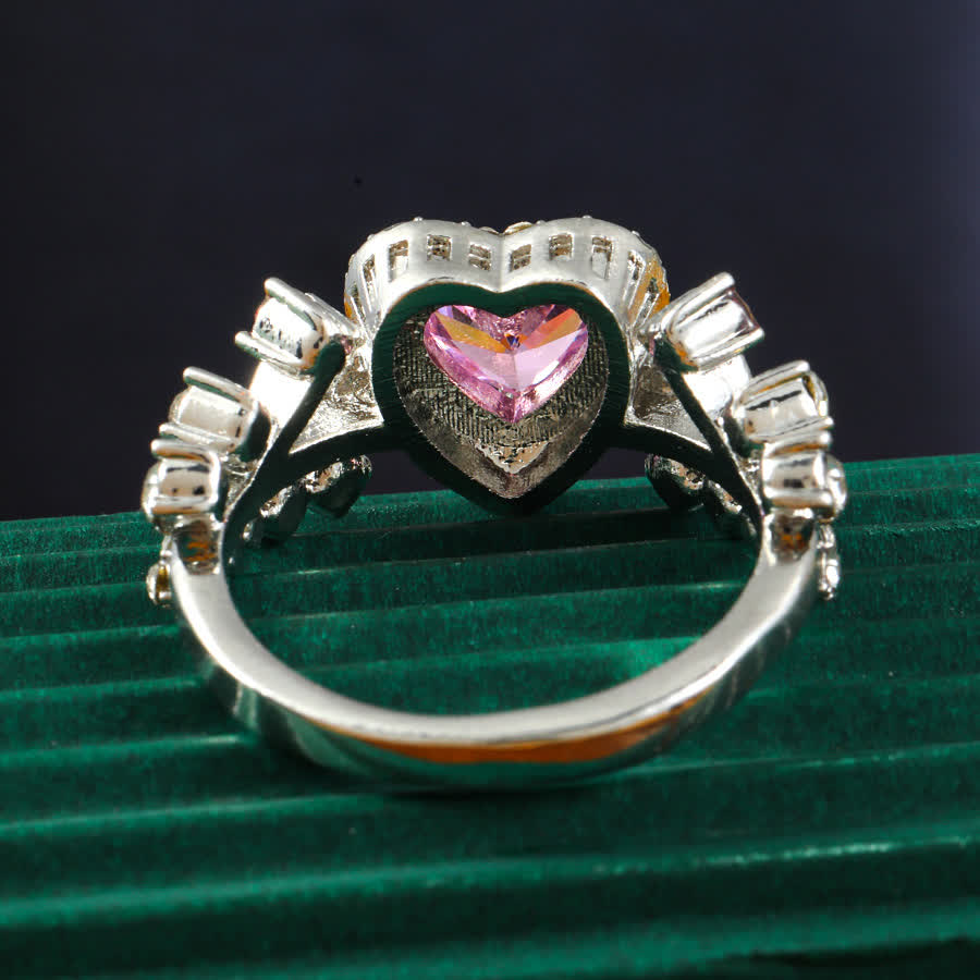 FREE Today: Eternal Love's Embrace: Heart Amethyst Zircon Ring - image 5
