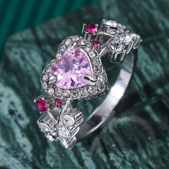 FREE Today: Eternal Love's Embrace: Heart Amethyst Zircon Ring - image 3