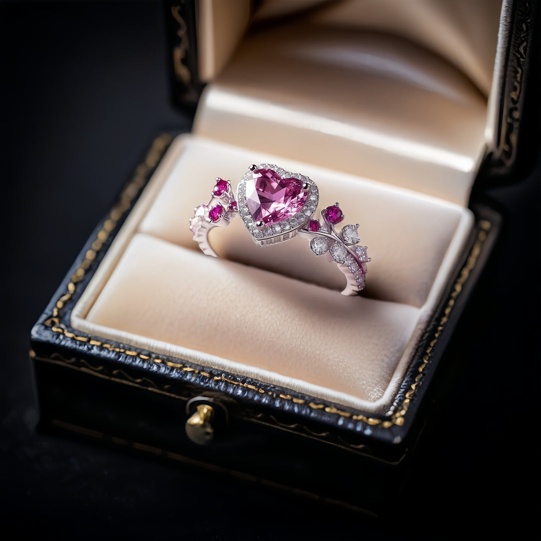 FREE Today: Eternal Love's Embrace: Heart Amethyst Zircon Ring - image 8