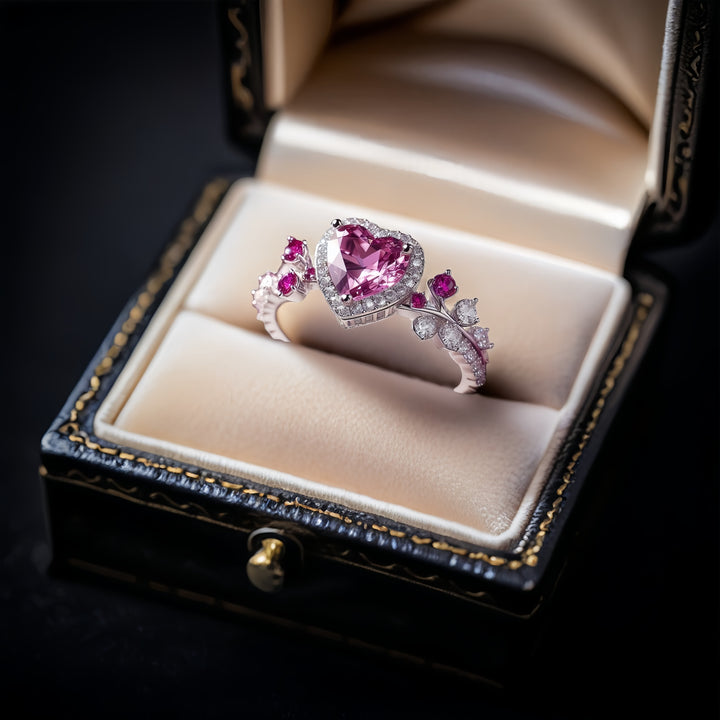 FREE Today: Eternal Love's Embrace: Heart Amethyst Zircon Ring - image 8