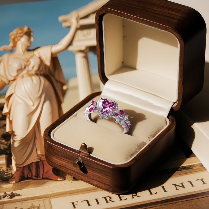 FREE Today: Eternal Love's Embrace: Heart Amethyst Zircon Ring - image 7