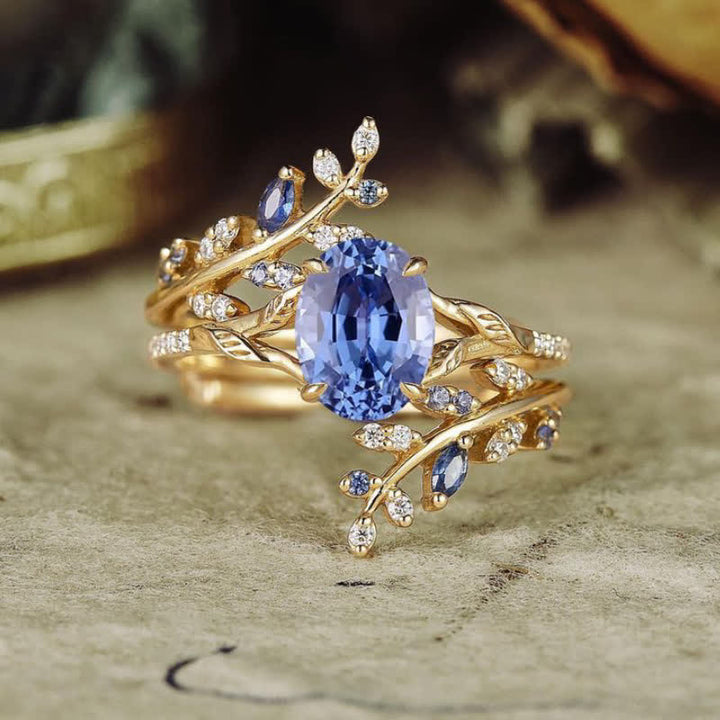 FREE Today: Vine Alexandrite Engagement Ring Set - Sapphire - US 10 - image 9