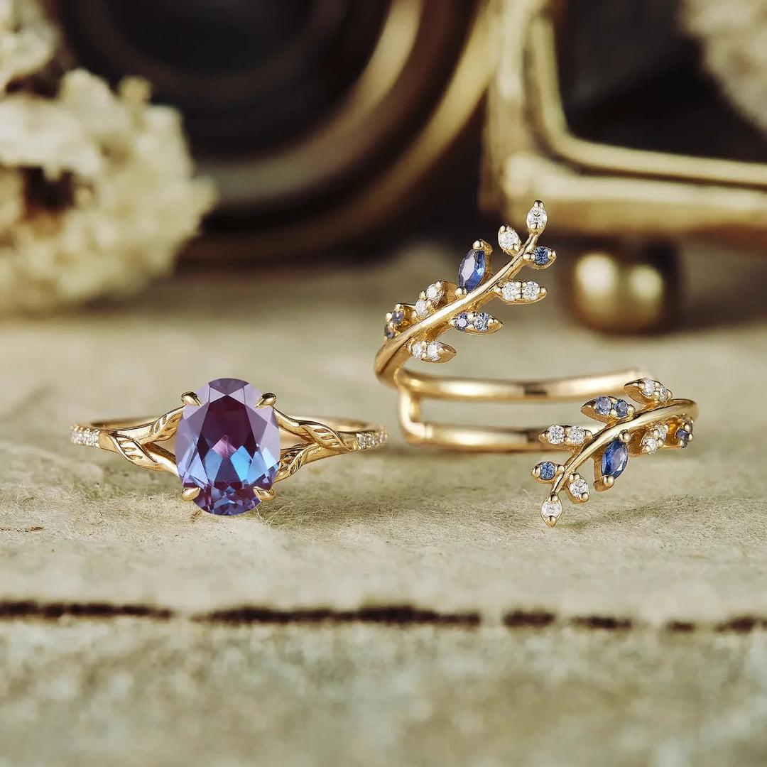 FREE Today: Vine Alexandrite Engagement Ring Set - image 4