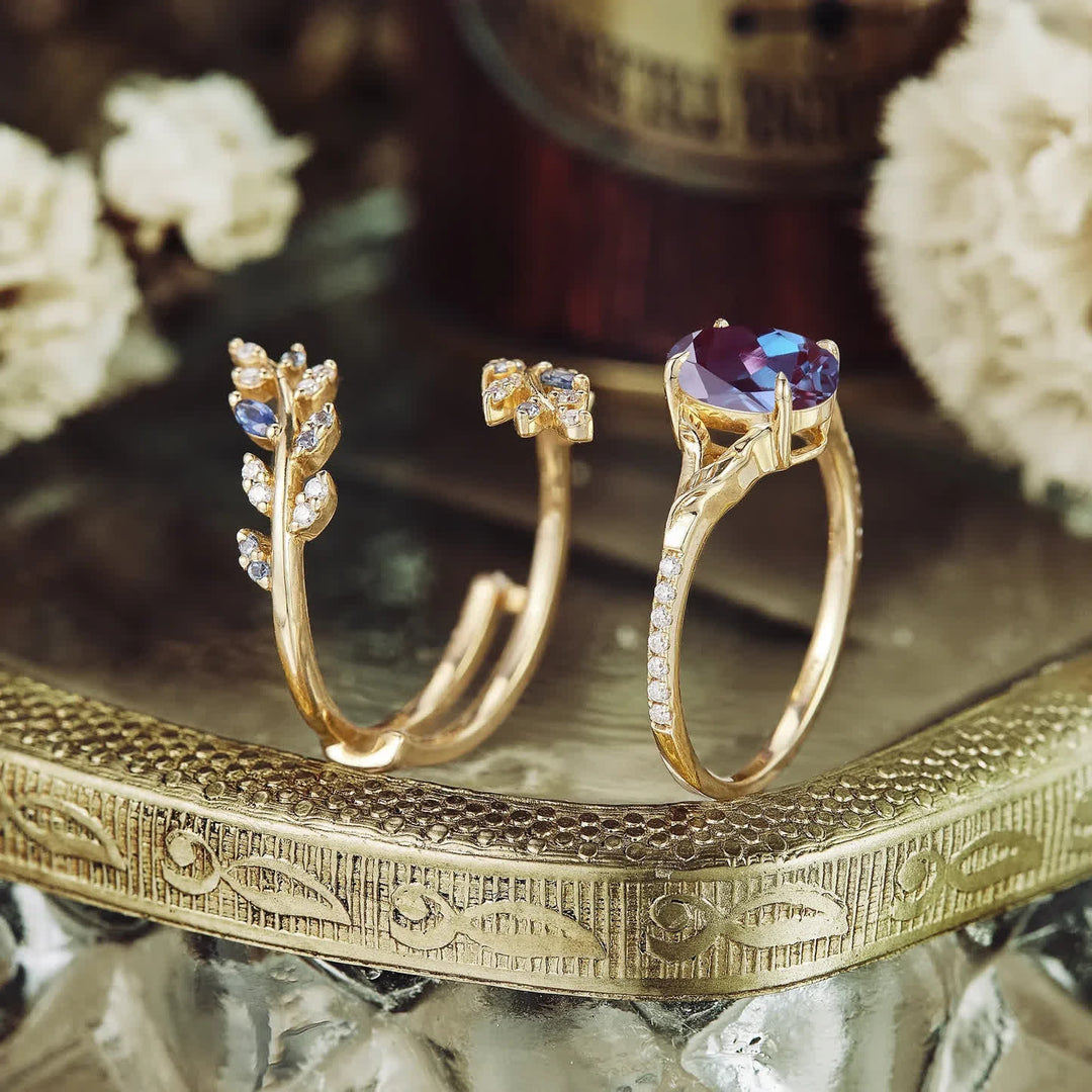 FREE Today: Vine Alexandrite Engagement Ring Set - image 5