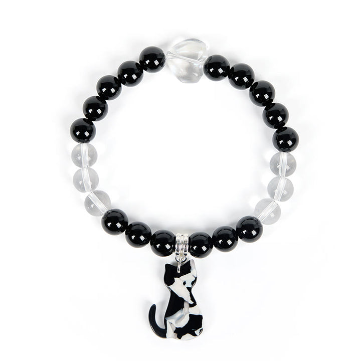 Olivenorma Guardian Tuxedo Cat Gemstone Bracelet - image 4