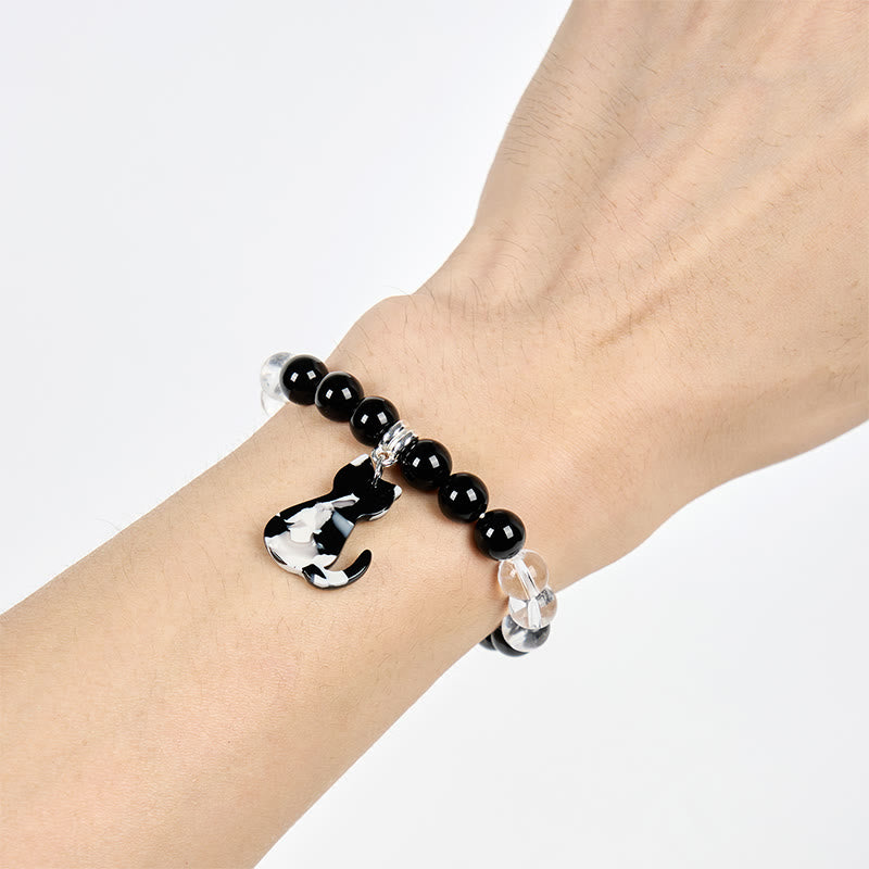 Olivenorma Guardian Tuxedo Cat Gemstone Bracelet - image 1