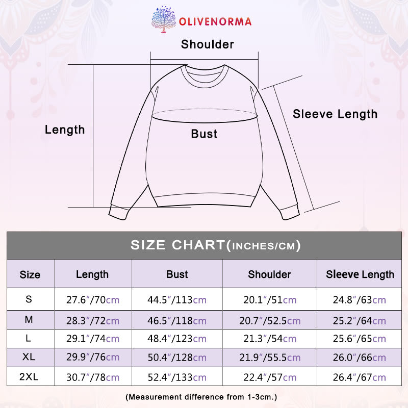 Olivenorma Tribal Mystical Spiritual Growth Floral Fleece Pullover Sweatshirt - image 2