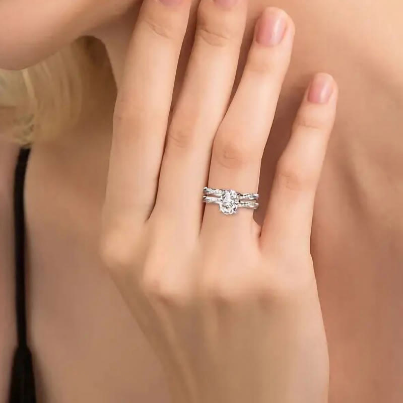 Olivenorma Celestial Nyx Moissanite Twist Ring Set - image 1