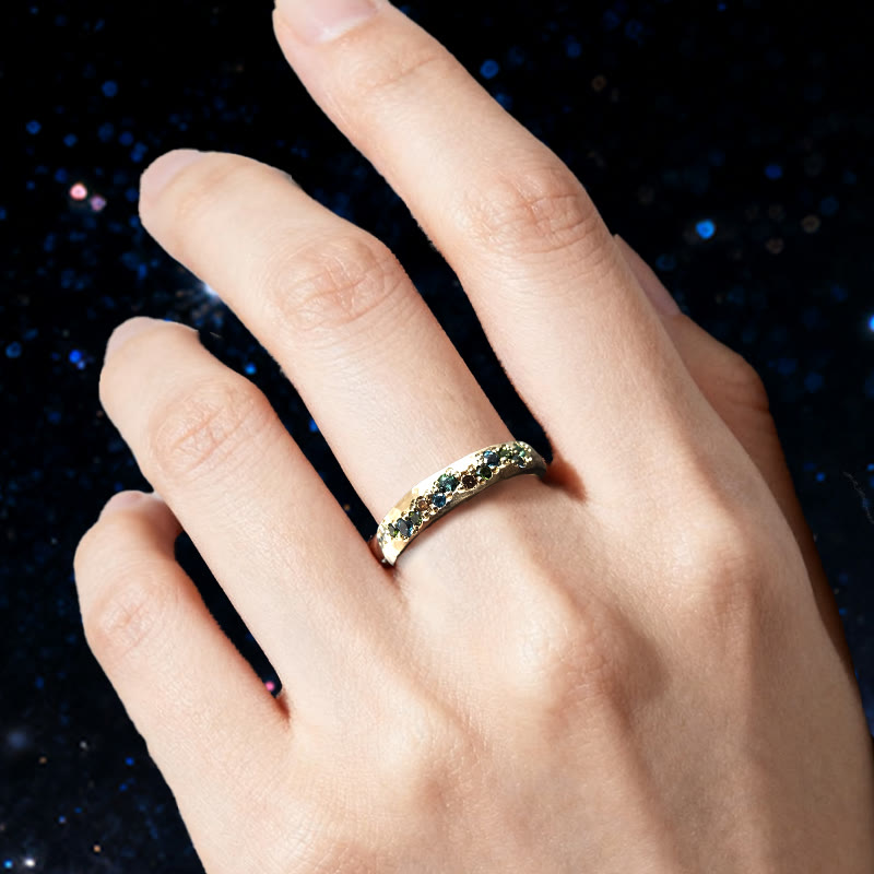 Olivenorma Stardust Serenade Zirconia Rainbow Ring - image 1