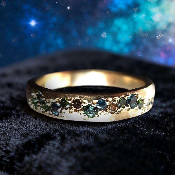 Olivenorma Stardust Serenade Zirconia Rainbow Ring - US 10 - image 0