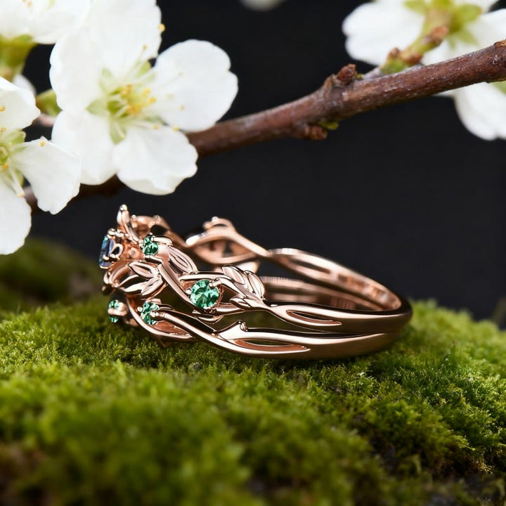 Olivenorma Sylvan Whisper Floral Duo Ring - image 4