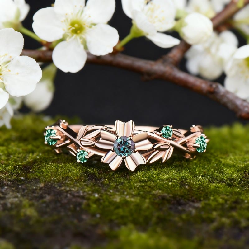 Olivenorma Sylvan Whisper Floral Duo Ring - image 6