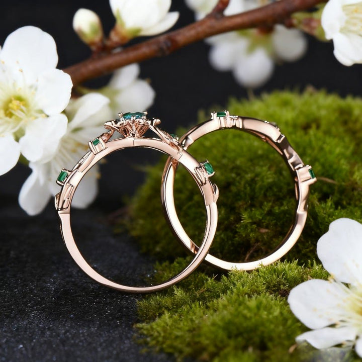 Olivenorma Sylvan Whisper Floral Duo Ring - image 5