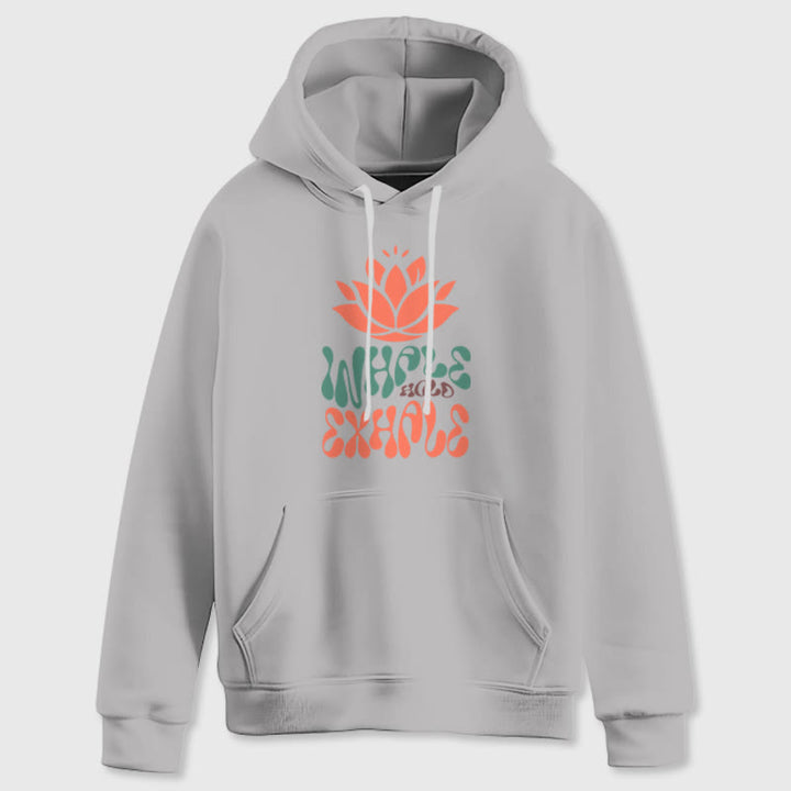 Olivenorma INHALE & EXHALE Lotus Yoga Meditation Fleece Sweater Unisex Long Sleeve Hoodies - image 7