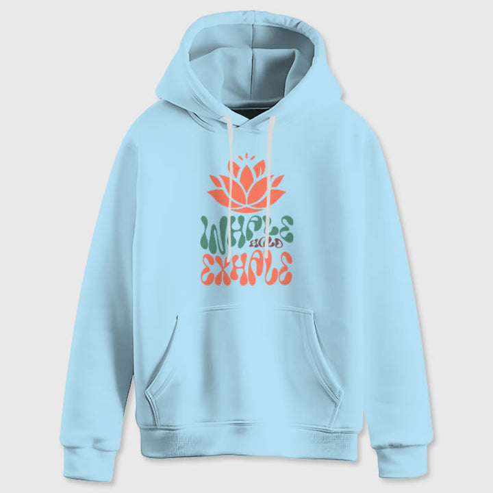 Olivenorma INHALE & EXHALE Lotus Yoga Meditation Fleece Sweater Unisex Long Sleeve Hoodies - image 17