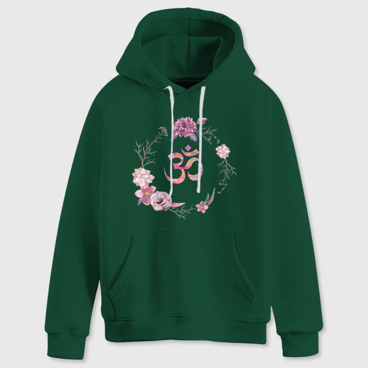 Olivenorma OM Symbol Flowers Inspirational Sweaters Fleece Top Casual Yoga Hoodies - image 16