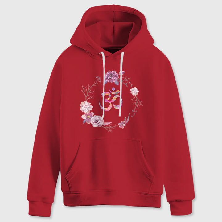Olivenorma OM Symbol Flowers Inspirational Sweaters Fleece Top Casual Yoga Hoodies - image 14